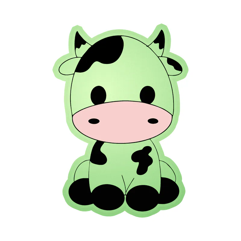 Cow Glow in the Dark Vinyl Decal