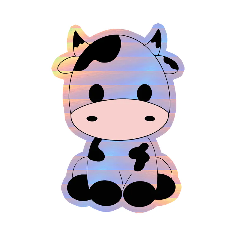 Cow Holographic Vinyl Decal