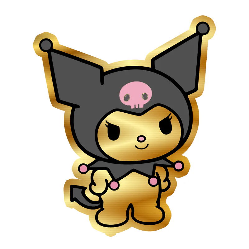 Kuromi Gold Chrome Vinyl Decal