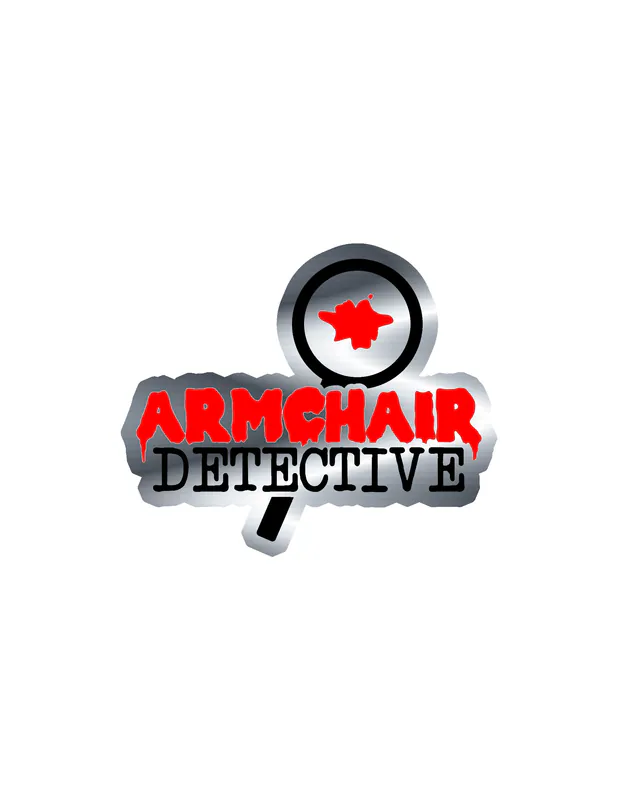 Armchair Detective Silver Chrome Vinyl Decal