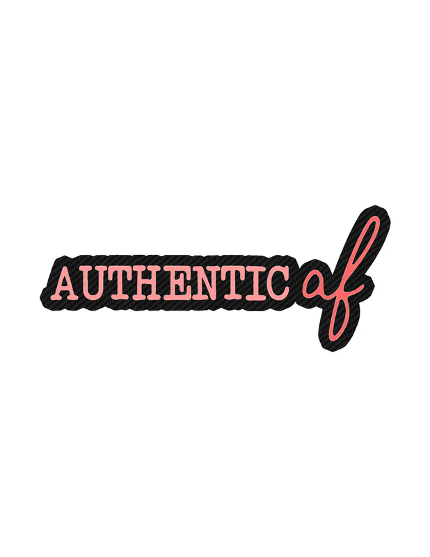 Authentic Af Carbon Fiber Vinyl Decal