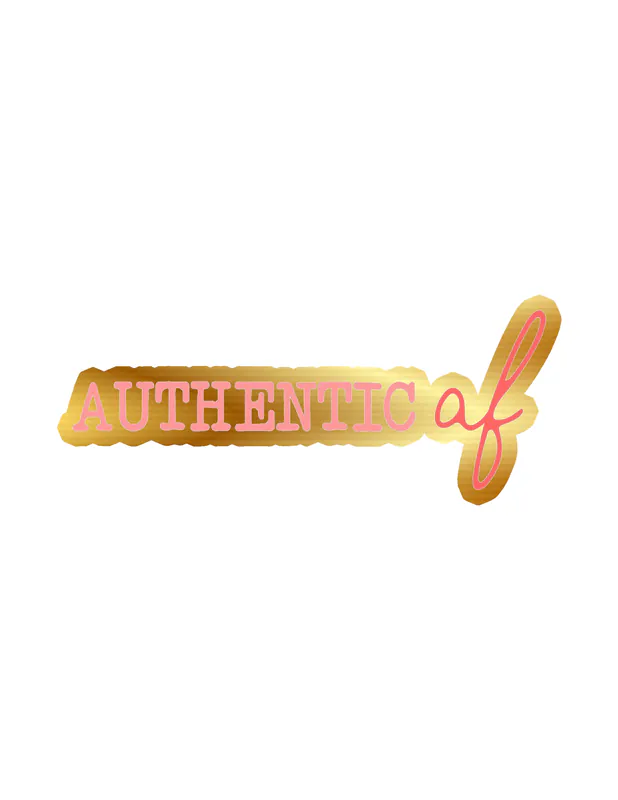 Authentic Af Gold Chrome Vinyl Decal