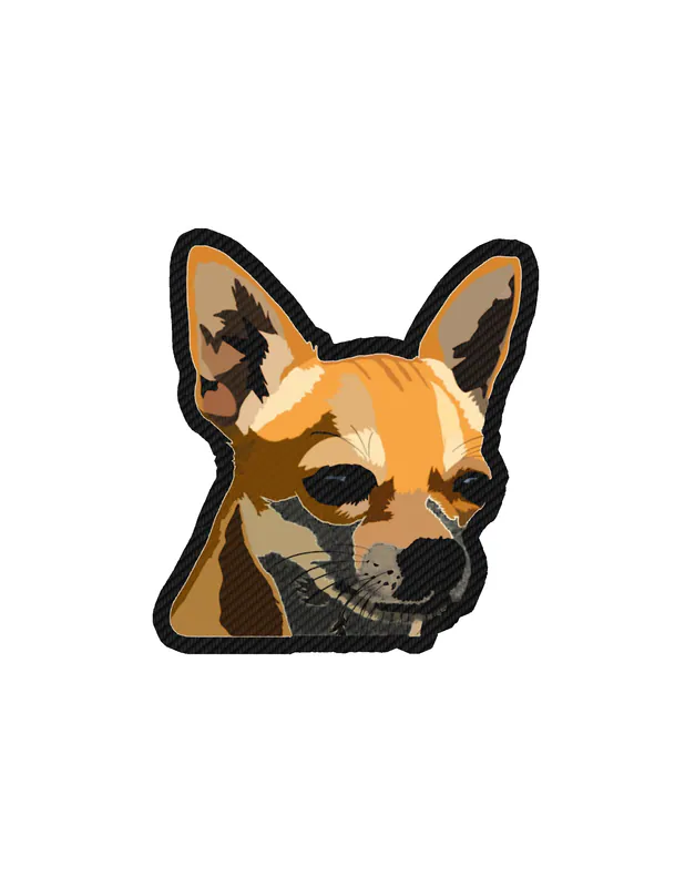 Chihuahua - Dog Carbon Fiber Vinyl Decal