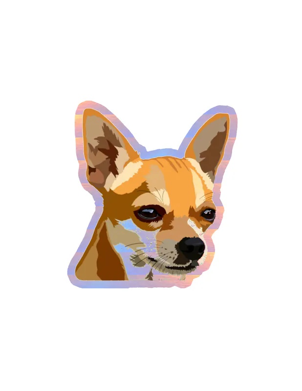 Chihuahua - Dog Holographic Vinyl Decal