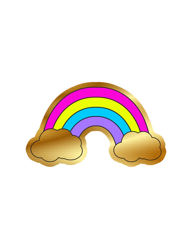 Rainbow Gold Chrome Vinyl Decal