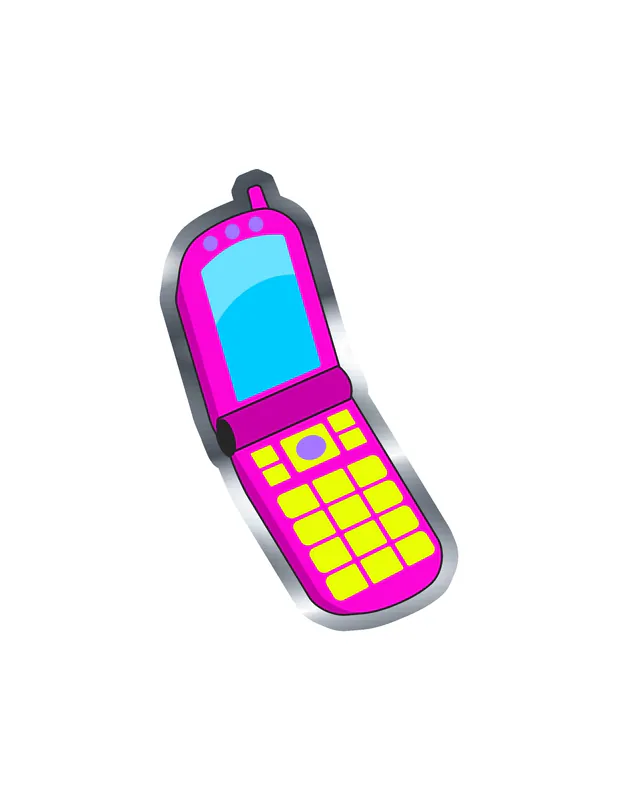 Cell Phone - Silver Chrome Vinyl Decal
