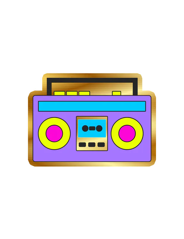 Radio - Gold Chrome Vinyl Decal