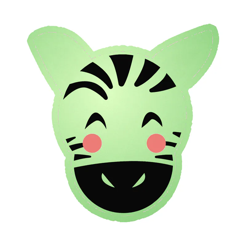 Zebra Glow in the Dark Vinyl Decal - Custom Size