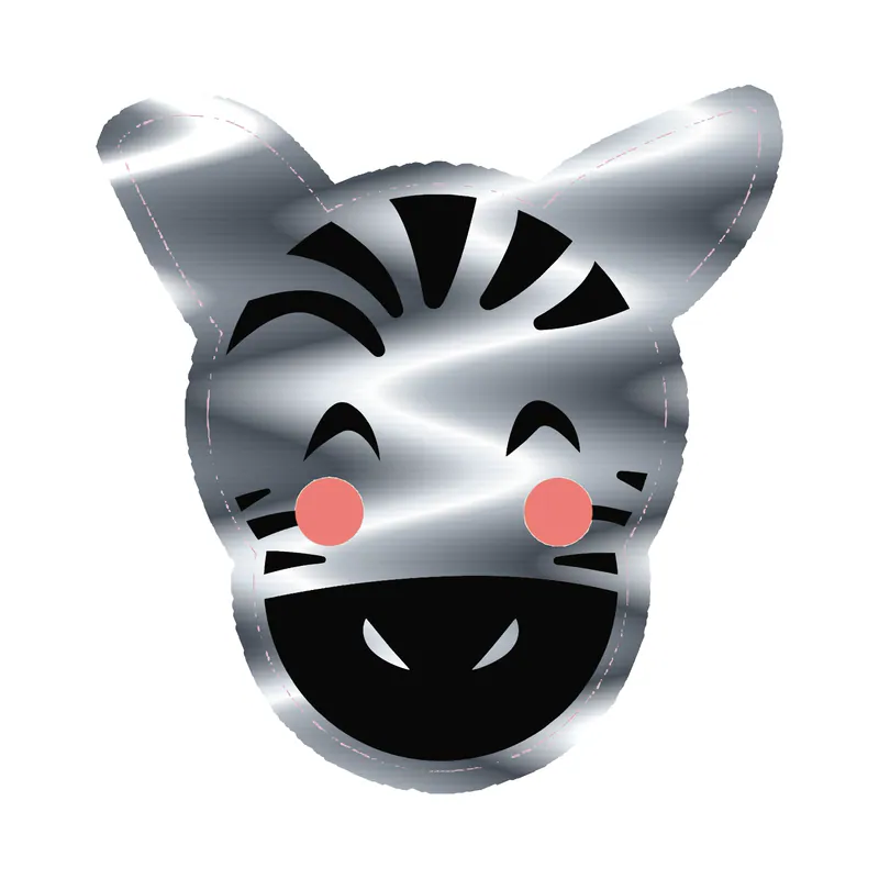 Zebra Silver Chrome Vinyl Decal - Custom Size