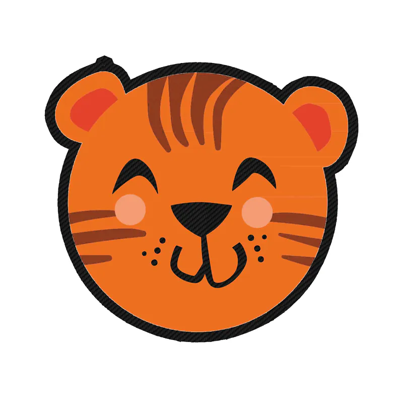Tiger Carbon Fiber Vinyl Decal - Custom Size