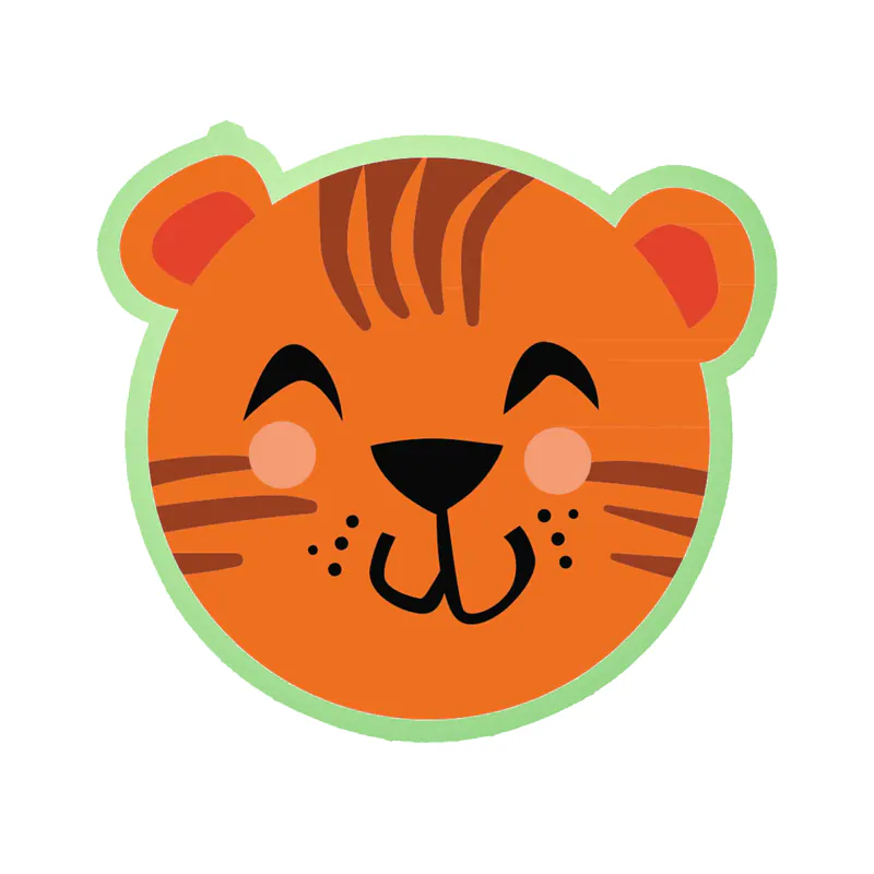Tiger Glow in the Dark Vinyl Decal - Custom Size