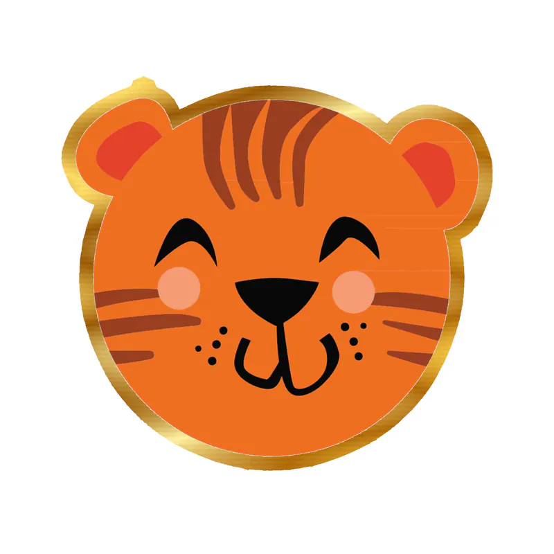 Tiger Gold Chrome Vinyl Decal - Custom Size