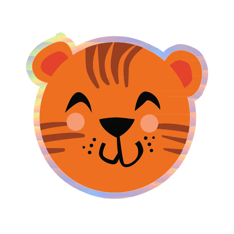 Tiger Holographic Vinyl Decal - Custom Size