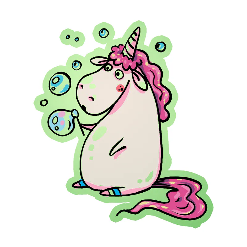 Unicorn Glow in the Dark Vinyl Decal - Custom Size