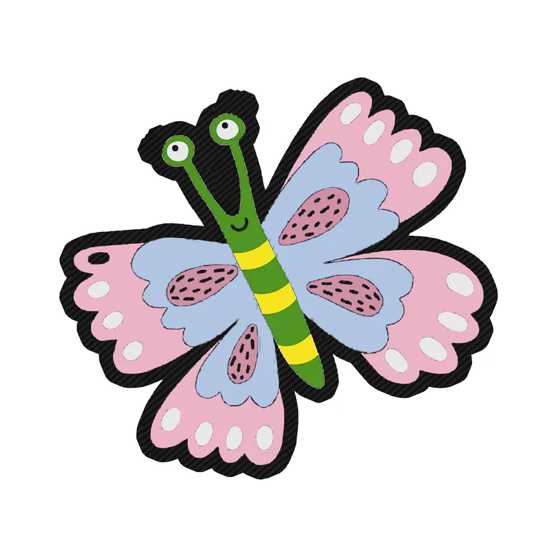Butterfly Carbon Fiber Vinyl Decal - Custom Size