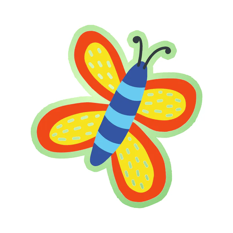 Butterfly Glow in the Dark Vinyl Decal - Custom Size