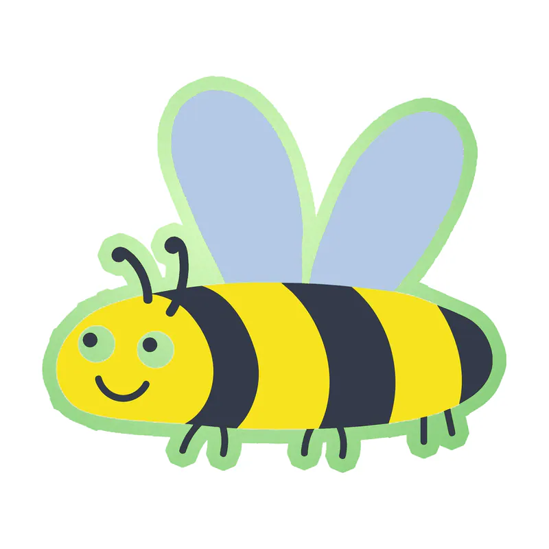 Bumble Bee Glow in the Dark Vinyl Decal - Custom Size