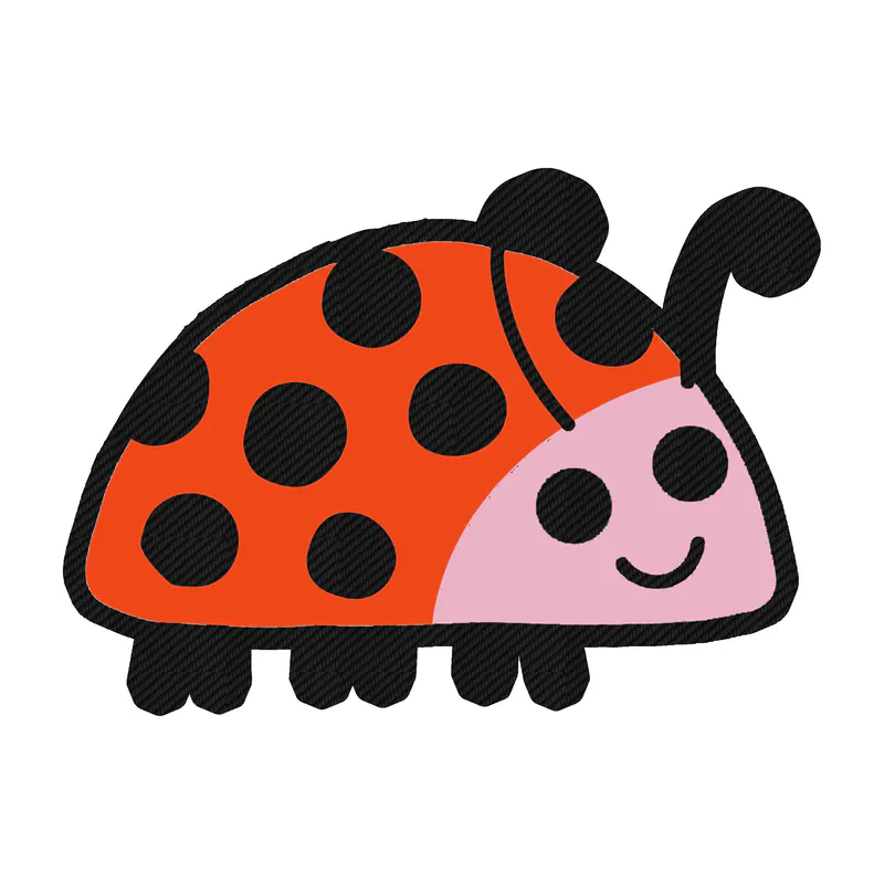 Ladybug Carbon Fiber Vinyl Decal - Custom Size