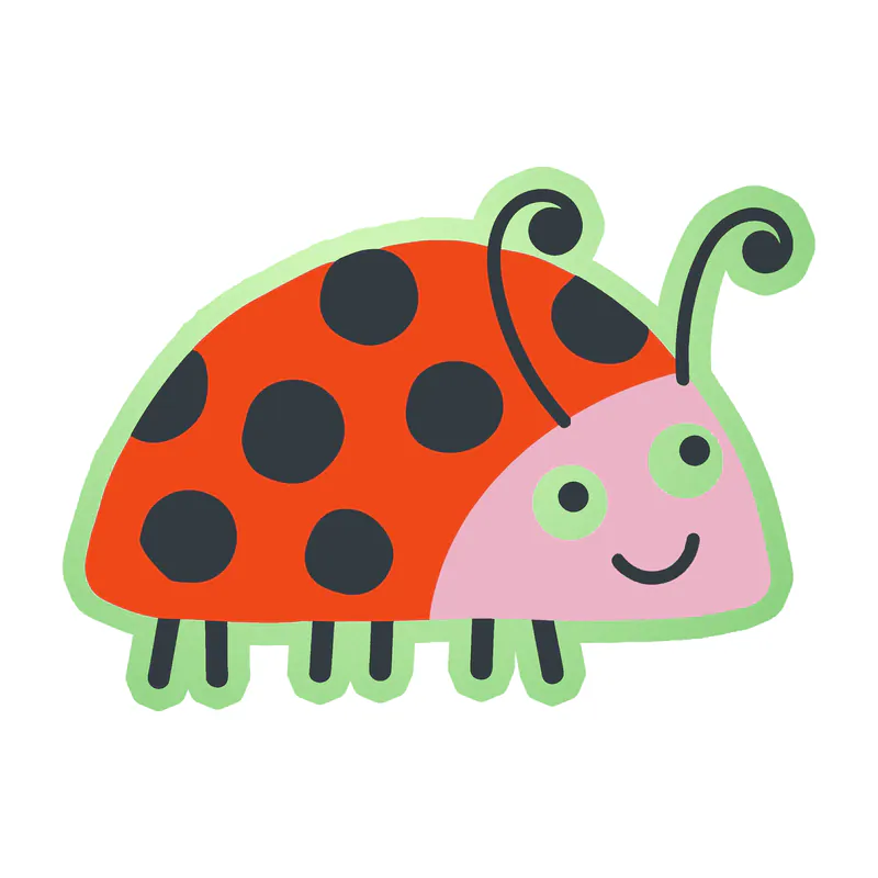 Ladybug Glow in the Dark Vinyl Decal - Custom Size