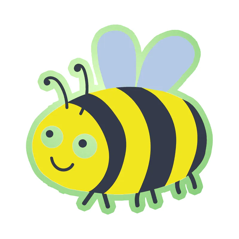 Bumble Bee Glow in the Dark Vinyl Decal - Custom Size