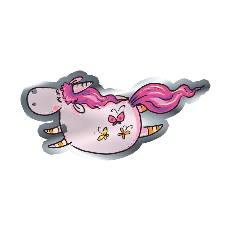 Unicorn Silver Chrome Vinyl Decal - Custom Size