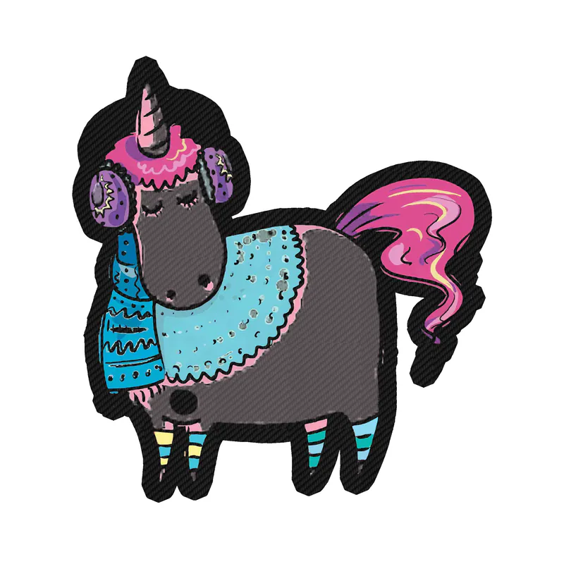 Unicorn Carbon Fiber Vinyl Decal - Custom Size