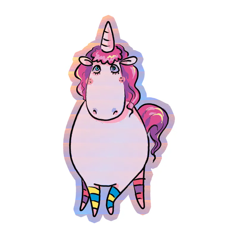 Unicorn Holographic Vinyl Decal - Custom Size