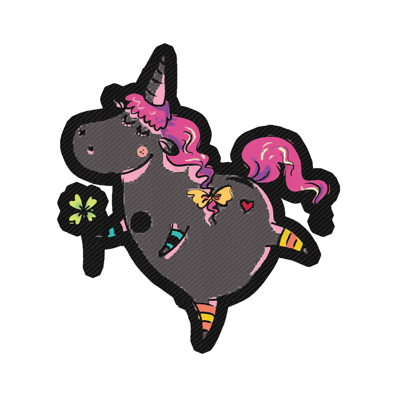 Unicorn Carbon Fiber Vinyl Decal - Custom Size