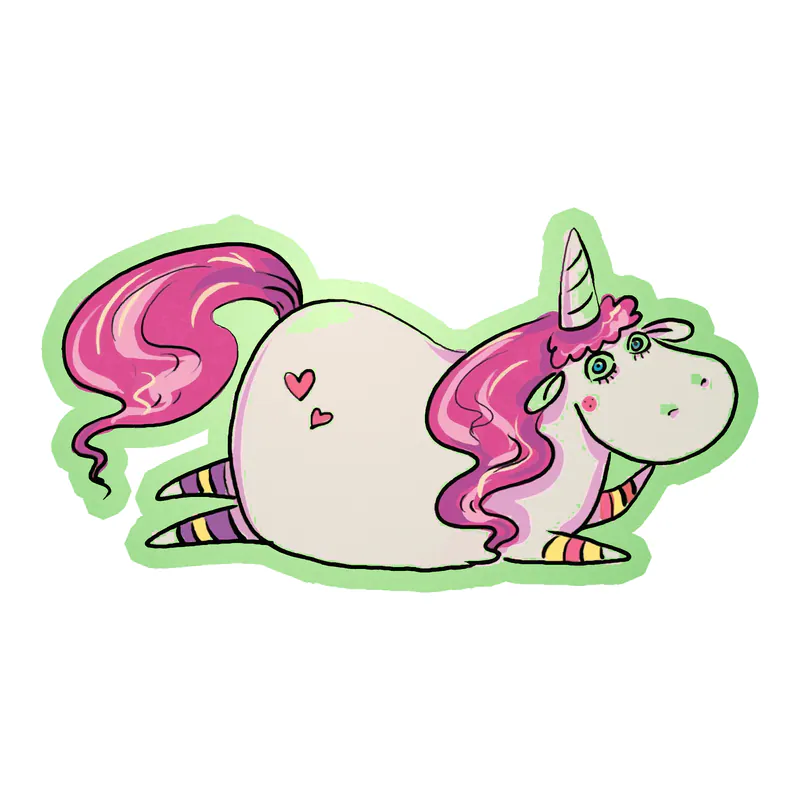 Unicorn Glow in the Dark Vinyl Decal - Custom Size