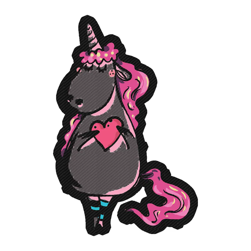 Unicorn Carbon Fiber Vinyl Decal - Custom Size