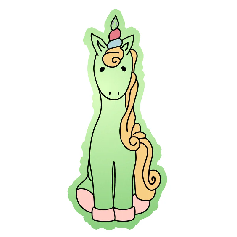 Unicorn Glow in the Dark Vinyl Decal - Custom Size