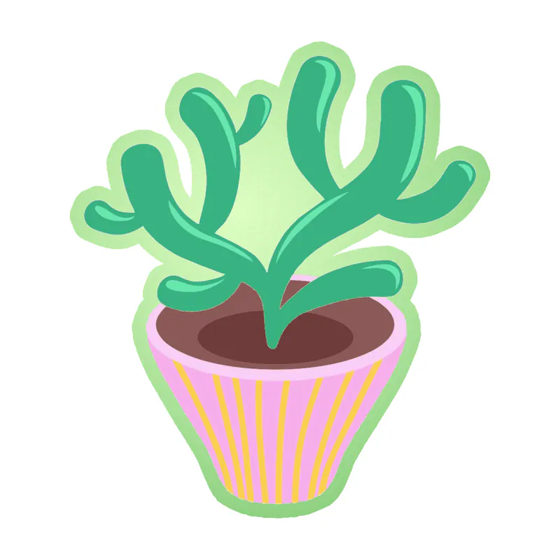 Cactus Glow in the Dark Vinyl Decal - Custom Size