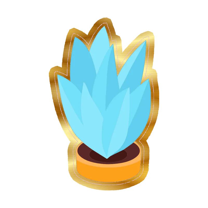 Cactus Gold Chrome Vinyl Decal - Custom Size