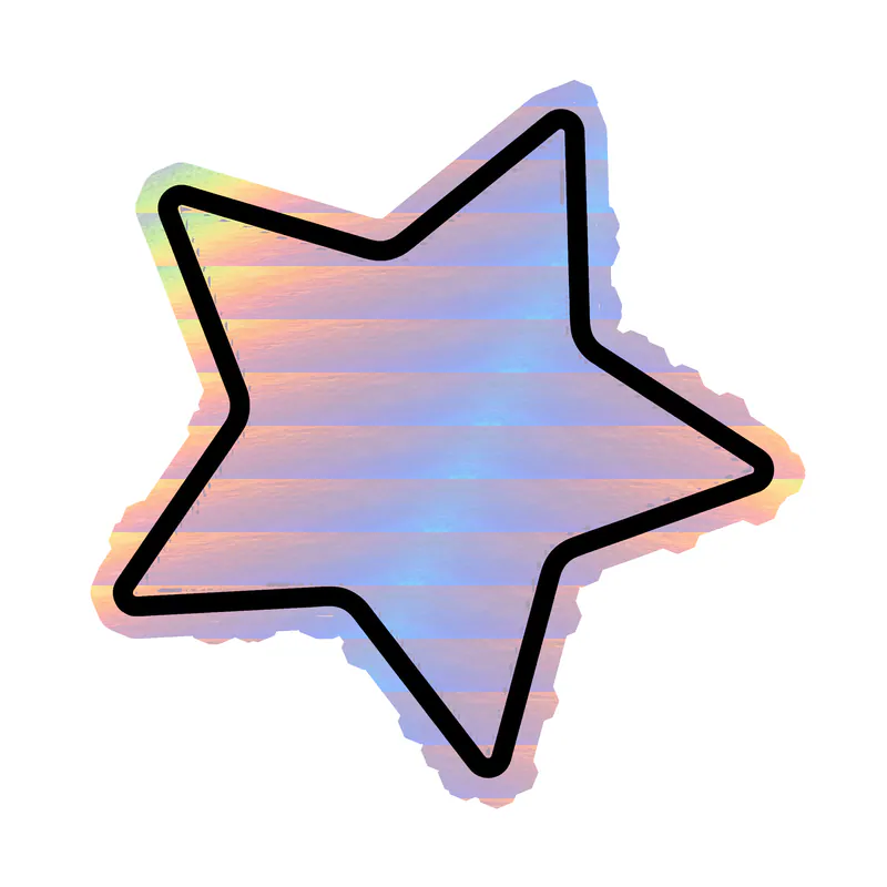 Star Holographic Vinyl Decal - Custom Size