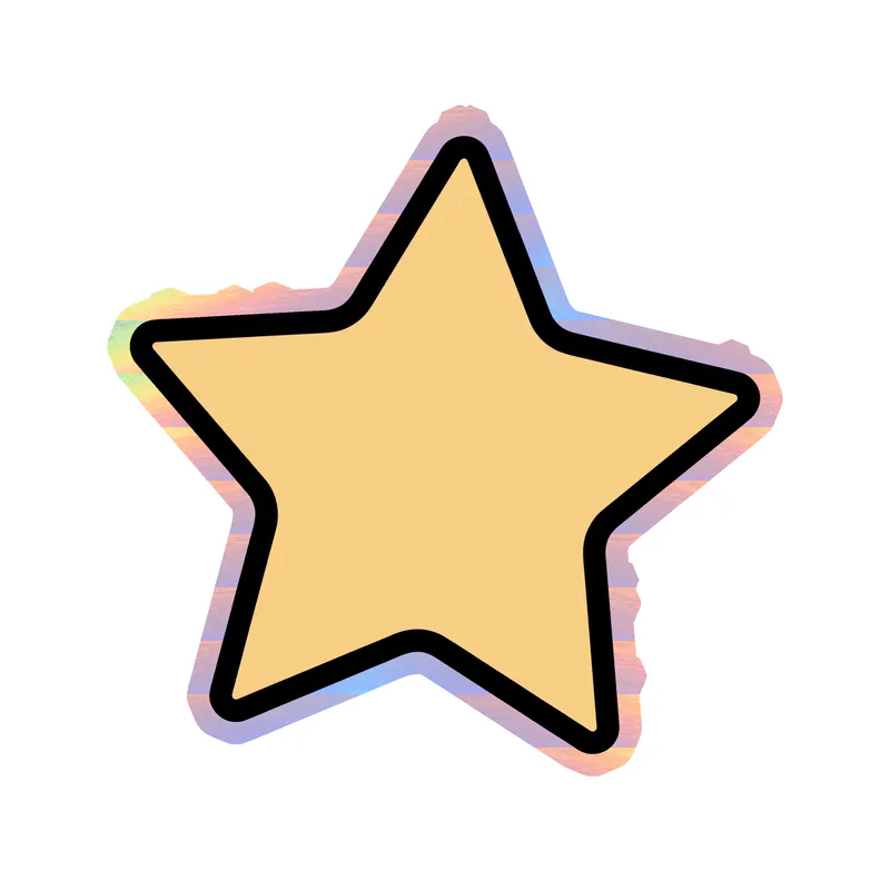 Star Holographic Vinyl Decal - Custom Size