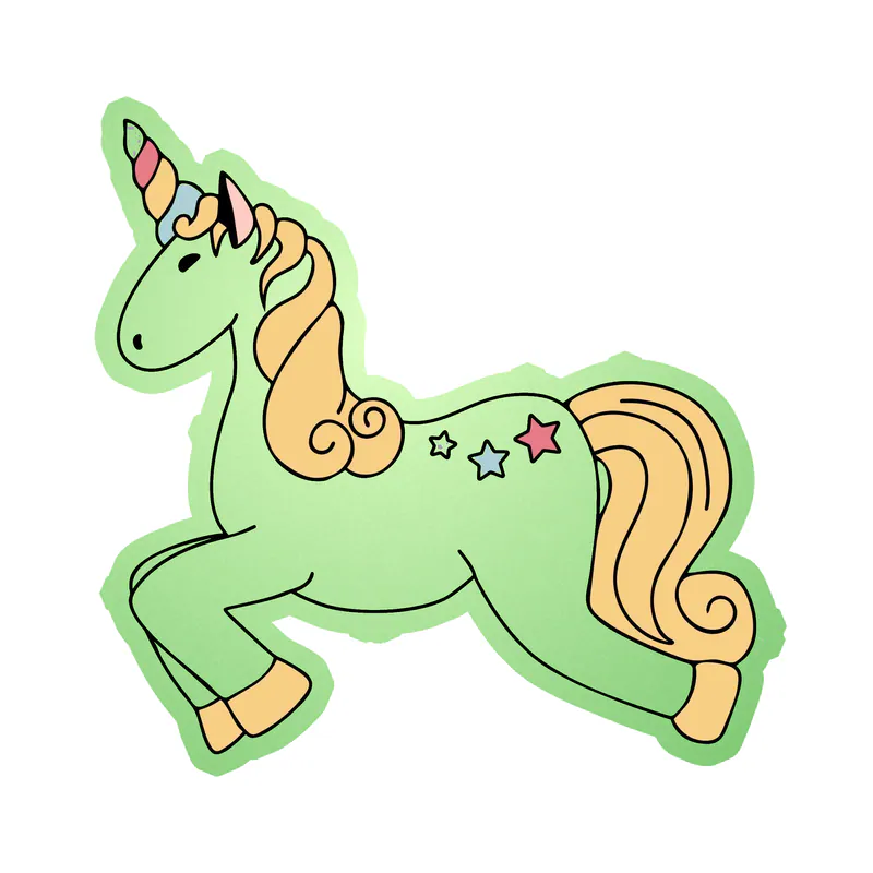 Unicorn Glow in the Dark Vinyl Decal - Custom Size