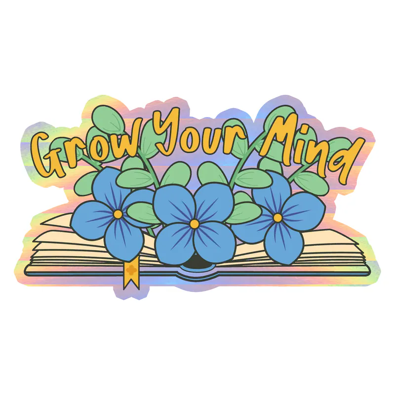 Book Holographic Vinyl Decal - Custom Size