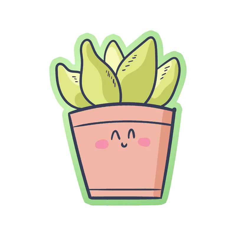 Cactus Glow in the Dark Vinyl Decal - Custom Size