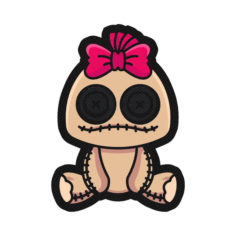 Voodoo Doll Carbon Fiber Vinyl Decal - Custom Size