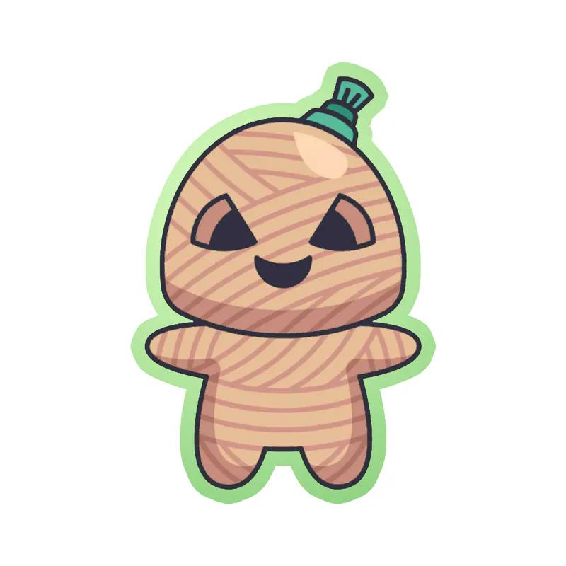Voodoo Doll Glow in the Dark Vinyl Decal - Custom Size