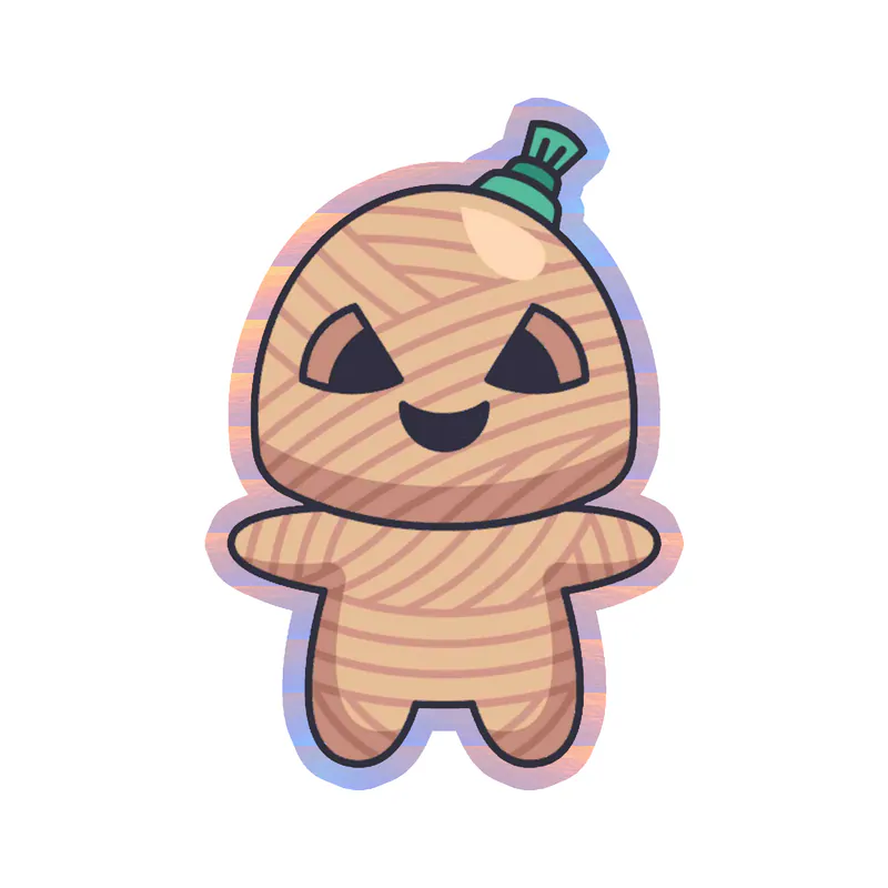 Voodoo Doll Holographic Vinyl Decal - Custom Size