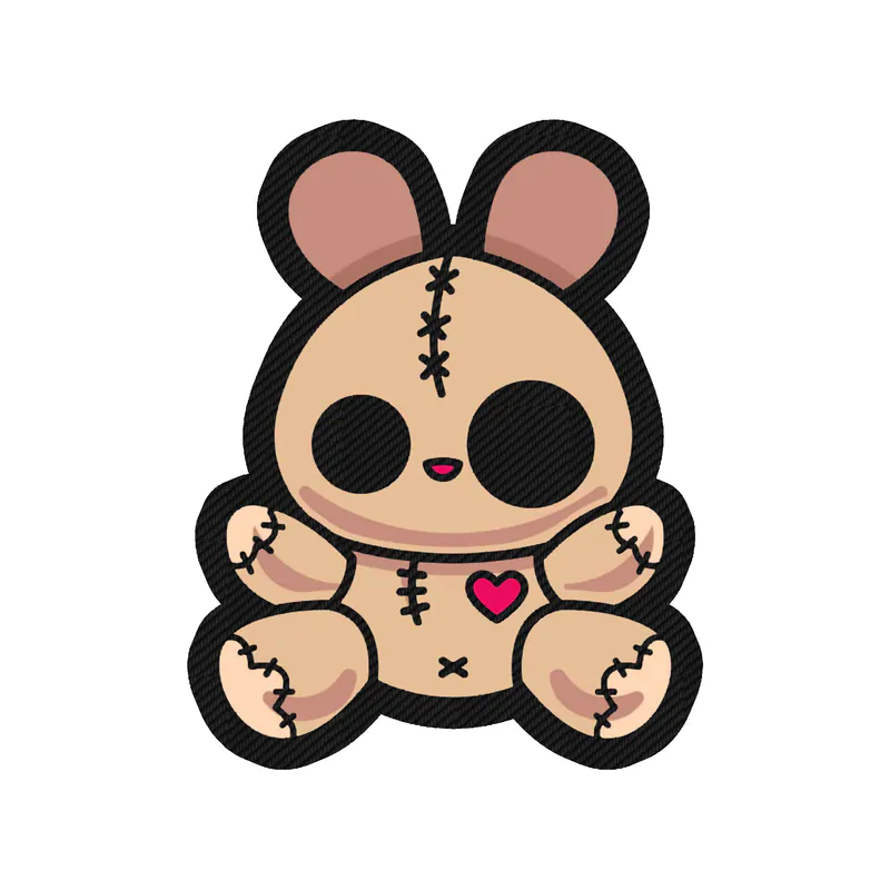 Voodoo Doll Carbon Fiber Vinyl Decal - Custom Size