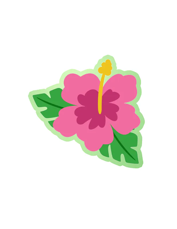 Flower Glow in the Dark Vinyl Decal - Custom Size