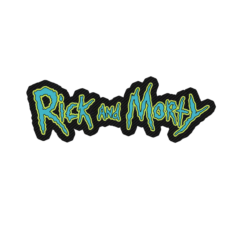 Rick And Morty - Carbon Fiber Vinyl Sticker - Custom Size