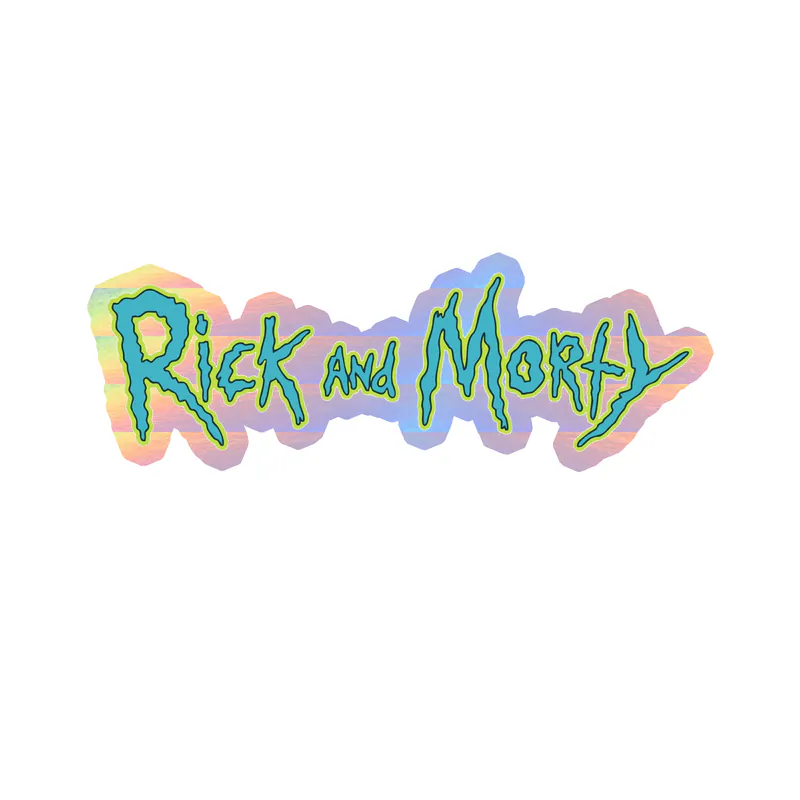 Rick And Morty - Holographic Vinyl Sticker - Custom Size