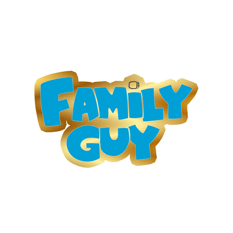 Family Guy - Gold Chrome Vinyl Sticker - Custom Size