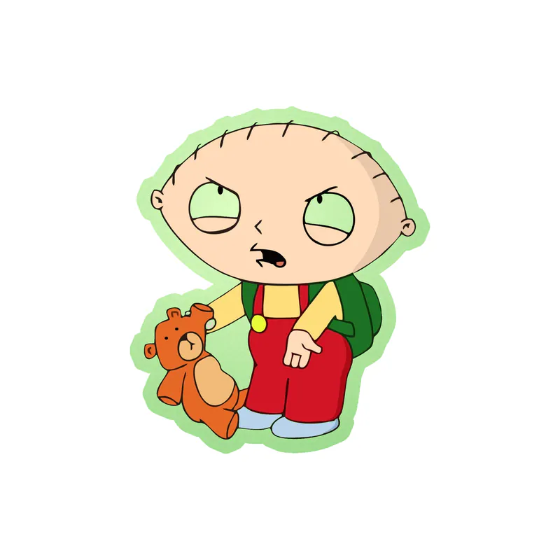 Family Guy - Glow in the Dark Vinyl Sticker - Custom Size
