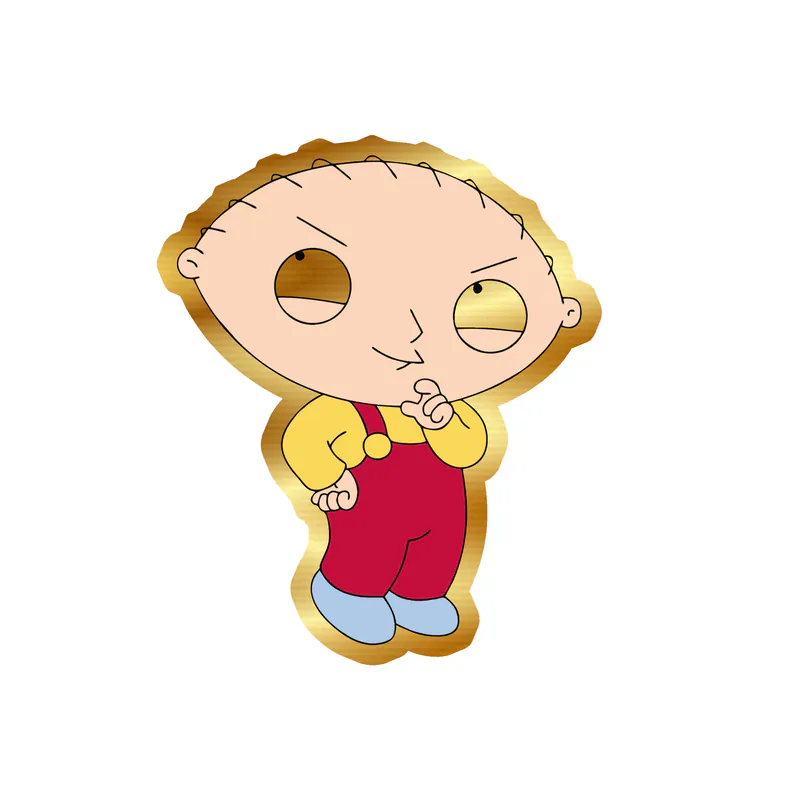 Family Guy - Gold Chrome Vinyl Sticker - Custom Size