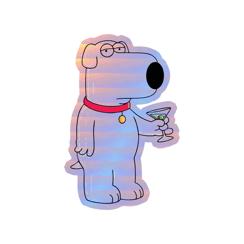 Family Guy - Holographic Vinyl Sticker - Custom Size
