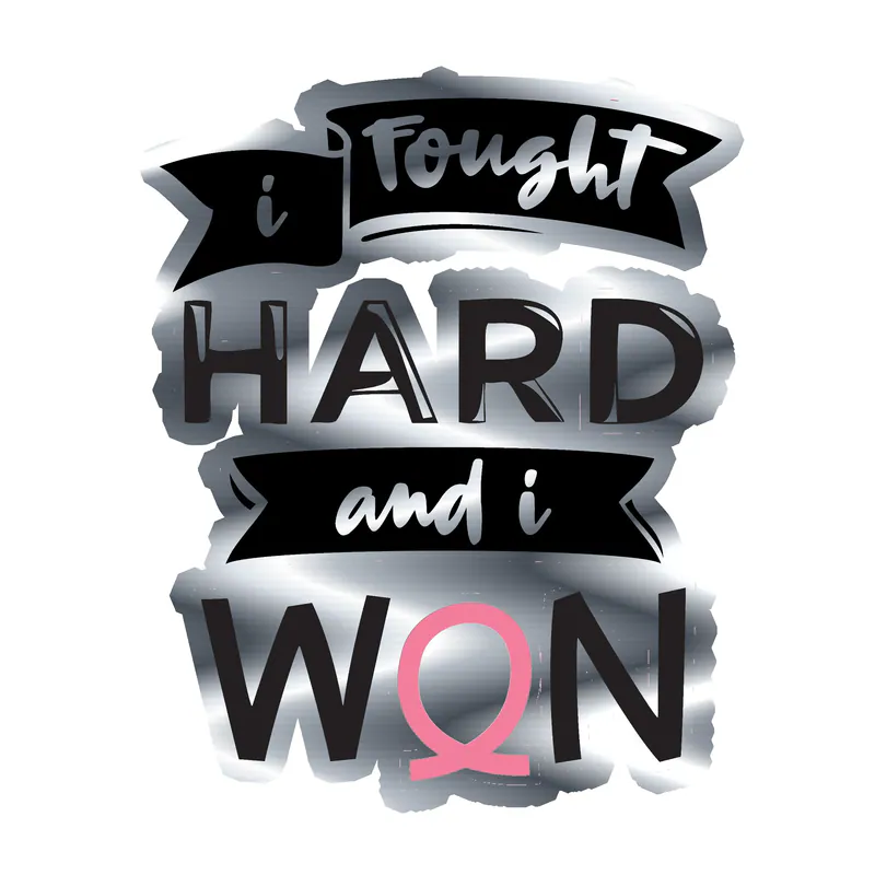 I Fought Hard and I Won Silver Chrome Vinyl Decal - Custom Size